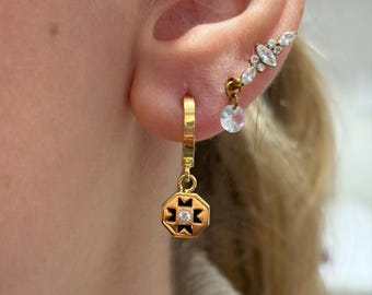 Boucles d'oreilles Terra en argent sterling 925