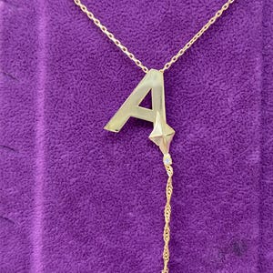 Eine Buchstabe Uzak Şehir Halskette 925 Sterling Silber