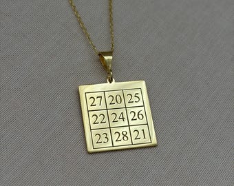 Collier carré en argent sterling 925 avec breloque Vénus