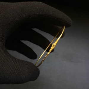 Unique Stackable Bracelet, 14k Real Gold or 925 Sterling Silver Feminine Bangle, Everyday Jewelry, Rose White Yellow Color, Wholesale Retail