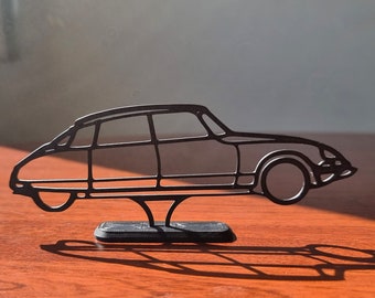Gift for Citroen DS Super Driver Silhouette Desk Art, Office Wall Art, Gift For Classic Car Lovers Dad / Grandpa, Vintage, Decor for Garage