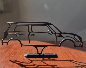 Gift for Mini Cooper Lovers Desk Art, Wall Art, Garage Decoration, Automotive, Car Silhouette, Shadow Wire Art Office Decor, Gift for Dad