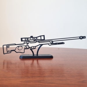 Geschenk für CSGO AWB Gamer Schreibtischdekoration Gaming Geschenk Schatten Silhouette, Raumdekor Skulptur Büro Regal Statue Haus Wandkunst Design