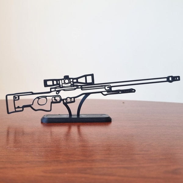 Gift for CSGO AWP Gamer Desk Decoration Gaming Gift Shadow Silhouette, Room Decor Sculpture Office Shelf Statue House Wall Art Design