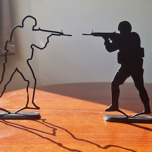 Gift for CSGO Gamer CT Character Player Desk Decoration Gaming Gift Shadow Silhouette, Room Decor Sculpture Office Shelf Statue Art Design