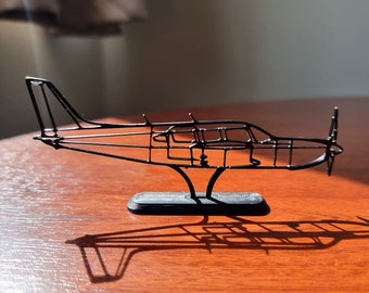 Presente para Piper PA32R-301 Silhueta de avião piloto Arte de mesa, Arte de parede de escritório, Caverna do homem, Decoração para garagem Aeronave personalizada, Presente masculino Jato particular
