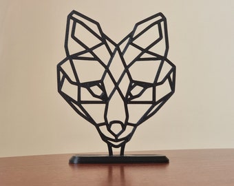 Adorable Geometric Fox Sculpture for Desk or Shelf - Three Size Options Available - Environmentally Friendly Design - Cake Topper