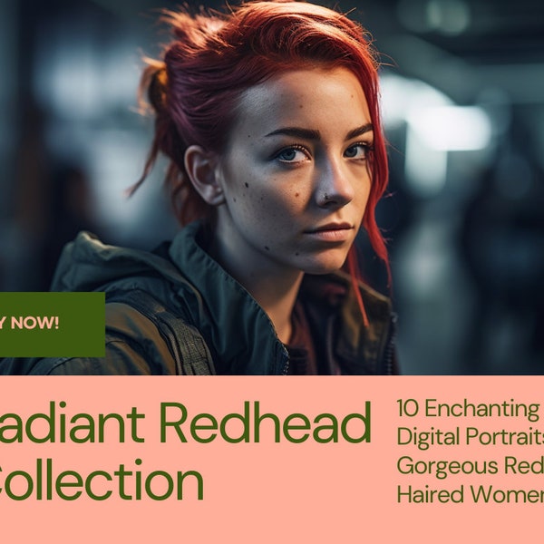 Radiant Redhead Collection: 10 Enchanting Digital Portraits of Gorgeous Red-Haired Women