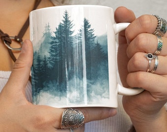 Christmas tree forest ceramic mug - 330ml/440ml