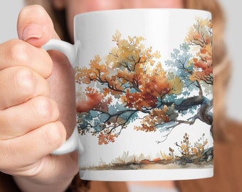 Solid Oak Tree Ceramic Mug - 330ml/440ml