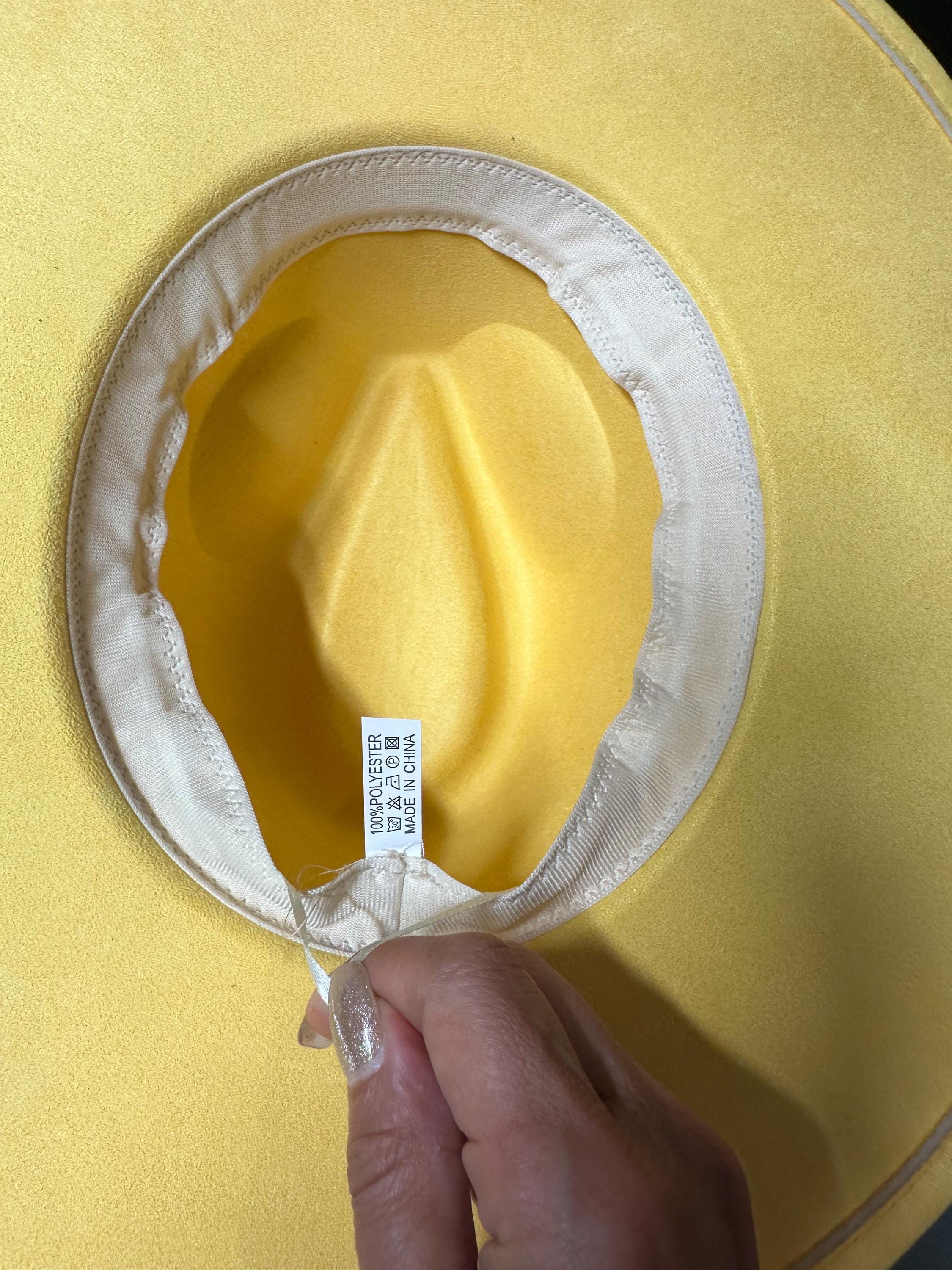 Hand-painted Yellow Fedora, Floral Western Rancher Hat - Etsy