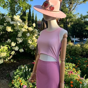 Handcrafted Sacred Heart Cowgirl Hat – Boho Western Festival Hat – Pink or Beige Felt Hat