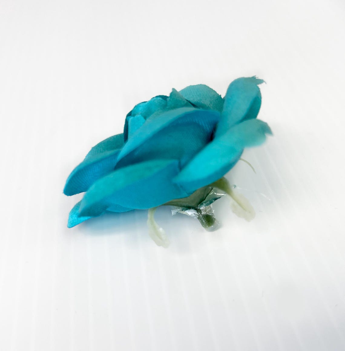 12 Pcs Silk Rose Heads, Teal Artificial Flowers - Etsy