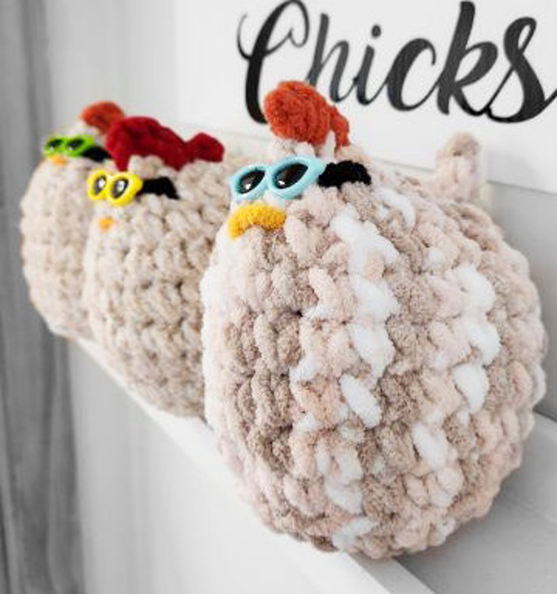 Emotional Support Chicks Crochet Knitted Chickens - Etsy
