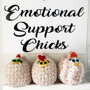 Emotional Support Chicks Crochet Knitted Chickens | Sold Individually