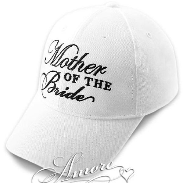 Mother of the Bride or Groom Wedding Baseball Cap White Hat