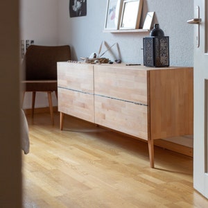 Scandinavian Design inspired Sideboard - Recycled Beech Wood - Shugiban inserts