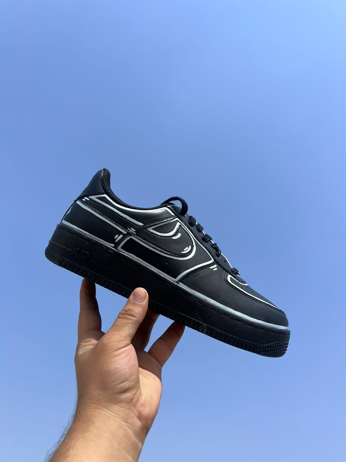 customized black air force 1