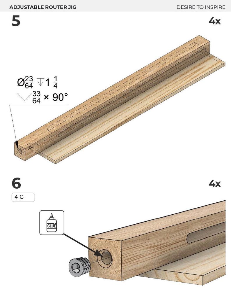 Adjustable Router Jig Plans – Imperial & Metric, Customizable to Any ...