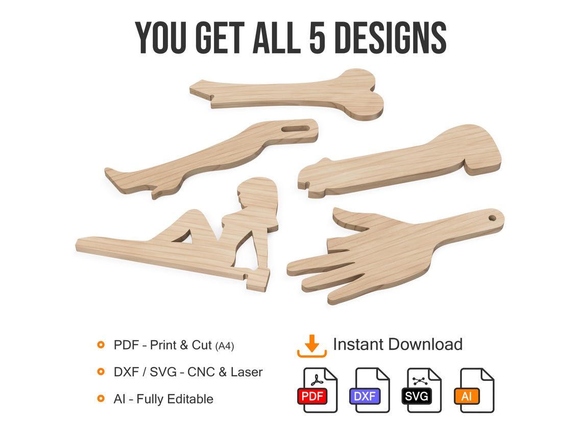 Push Stick Templates 5 Pack – Dark Humor CNC SVG DXF Printable A4 - Etsy
