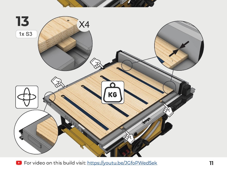 Cross Cut Sled Plans for Table Saw – Precision Jig With Video DIY Build ...