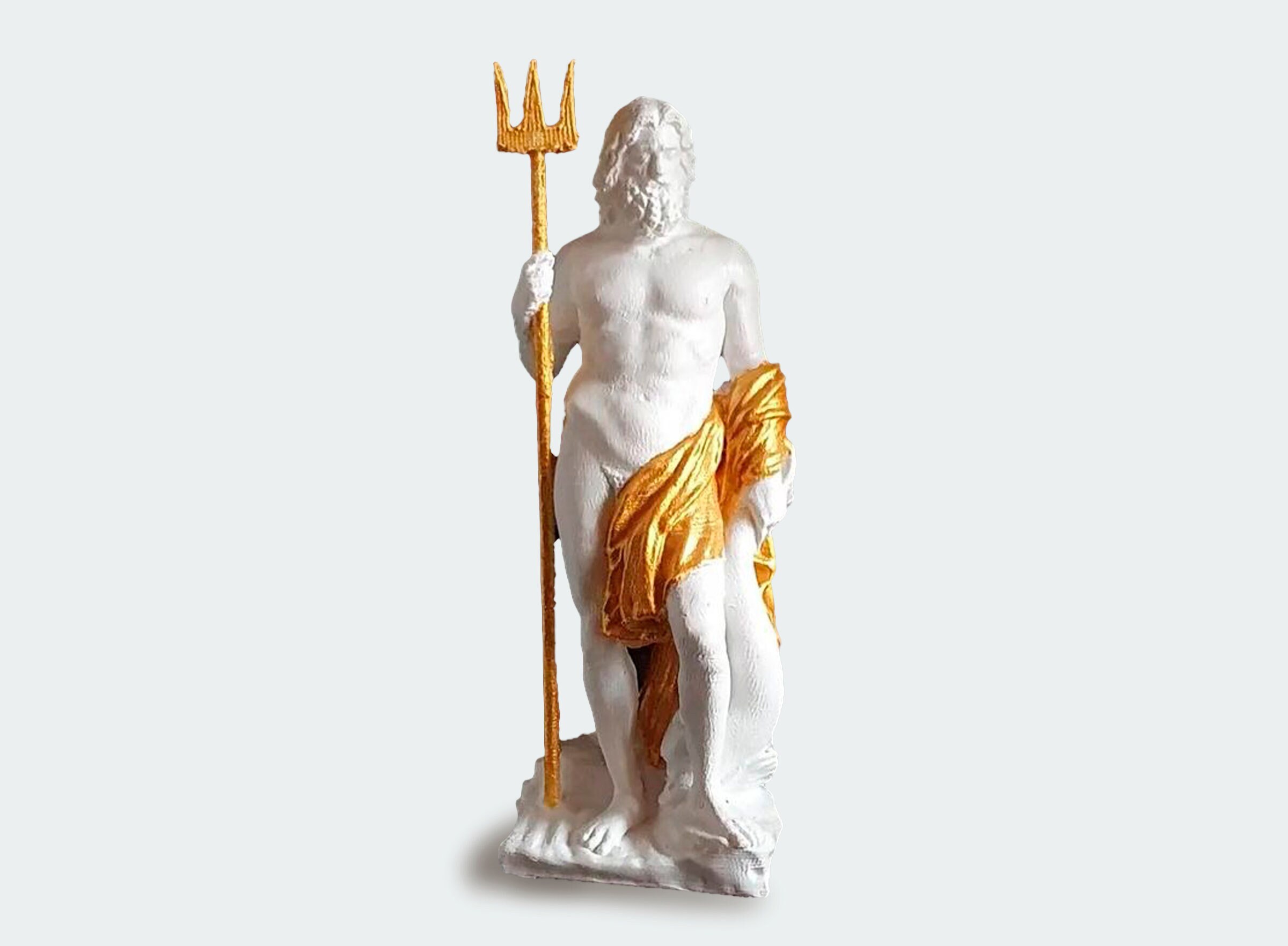 Poseidon Statue Neptune Statue With Trident Neptune Greek God Etsy