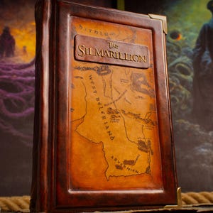 The Silmarillion, English edition, Leather Binding, Tolkien, Edge Painting