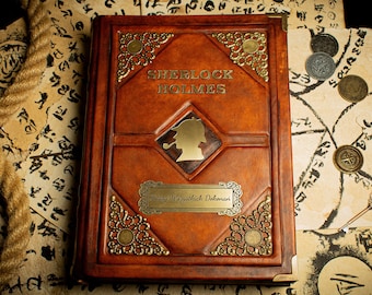 Sherlock Holmes, Leather re-binding Polish version, hand-bound, Polish edition.