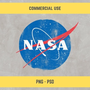 Distressed Nasa Logo Design with Commerical License, Nasa Logo Psd, Nasa Logo Png, Nasa Design Printable, Nasa File, Nasa Logo Printable