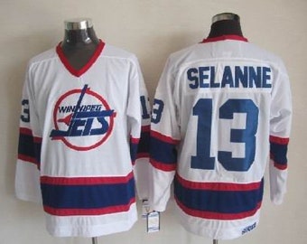Vtg TEEMU Selanne Winnipeg Jets Starter Hockey Jersey Blue Sewn 90s Sz Mens  M