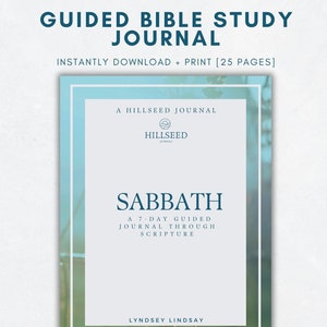 Sabbath Rest Bible Study Journal, 7-Day Christian Sabbath Rest Guide, Sabbath Bible Reading Plan and Workbook, Digital Download, Printable