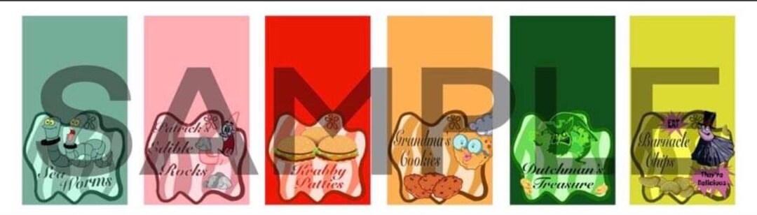 Spongebob Party Food Labels Printable Download Pack - Etsy