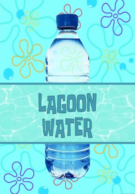 Spongebob Squarepants Water Labels Spongeboob Printable