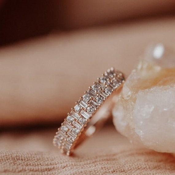 Staggered baguette ring best sale