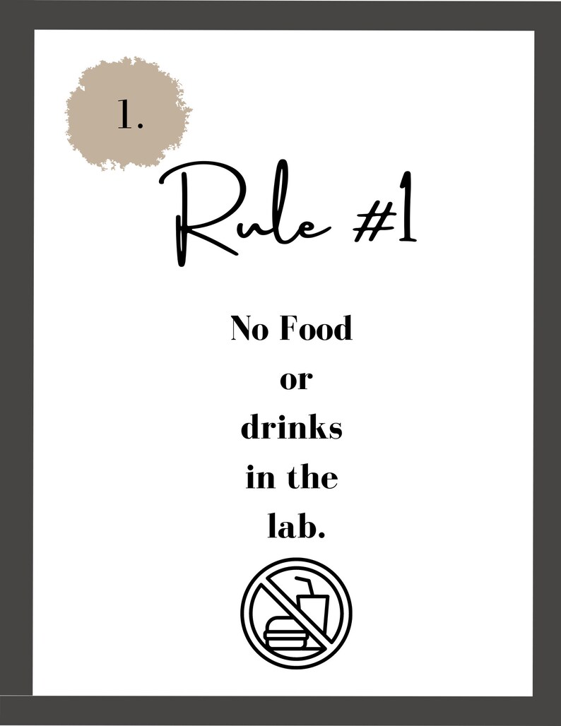 Lab Safety Rules Etsy