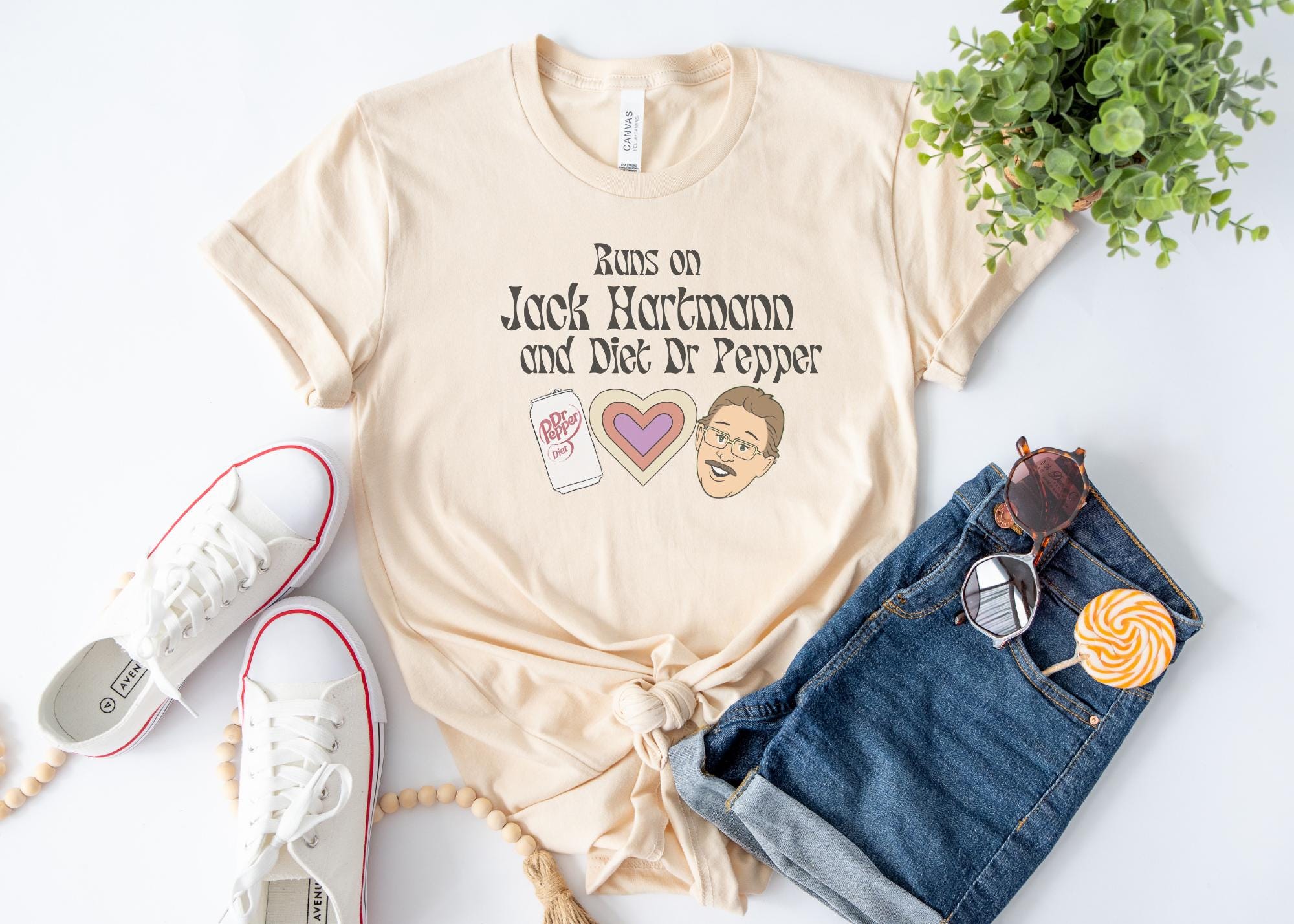 Runs on Jack Hartmann and Diet Dr Pepper, Retro Teacher Tee, Jack Hartmann Fan, Women's Bella Canvas Jersey Short Sleeve Tee