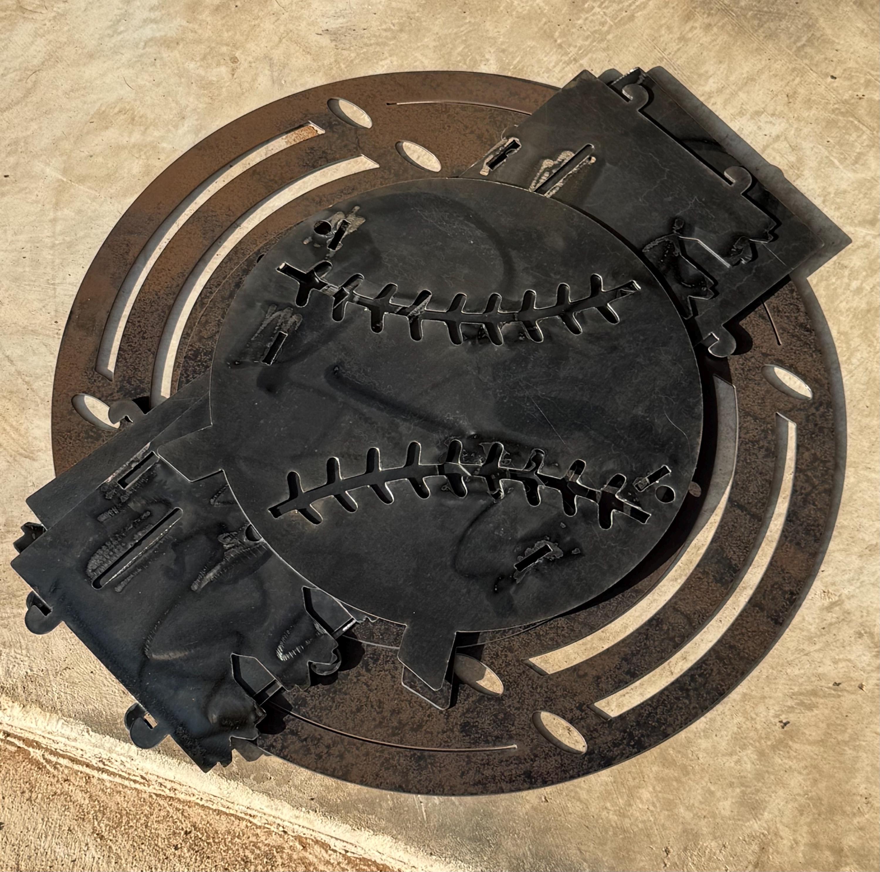 Baseball Fire Pit With Grill / Collapsible Fire Pit - Etsy