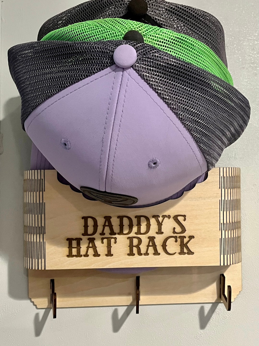 Daddys Hat Rack Holder / Fathers Day Gift - Etsy