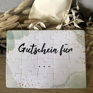 Puzzle personalisiert Gutschein Geschenk Überraschung besondere Geburtstagsgeschenke Geburtstagskarte Ratespiel Spiel Geschenkidee