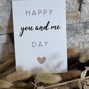 Karte Jahrestag Hochzeitstags schlicht  Freundschaft Liebe Paare bessere Hälfte Lieblingsmensch du ich wir
