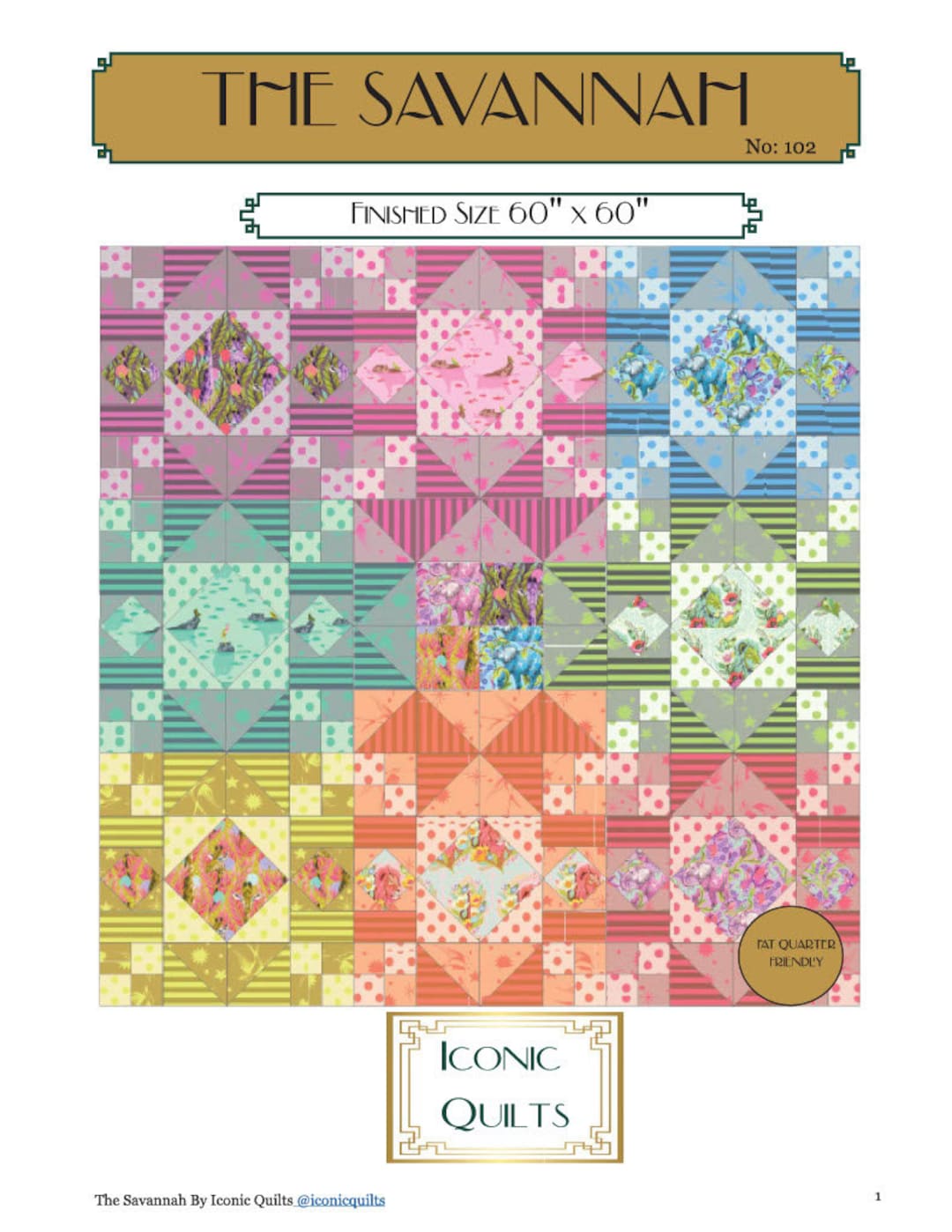 The Savannah Quilt Pattern Etsy