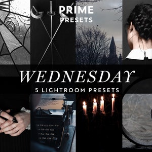 5 Miwoth Lightroom Mobile & Desktop Presets Goth Girl Preset Gothic Instagram Filter-Voreinstellung Dark Aesthetic Presets, 90s Goth
