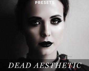 GOTH Dark Aesthetic Lightroom Presets 90s Goth Dark Feminine Aesthetic Goth Girl Preset Filter Gothic Instagram Filter Dark Moody Preset