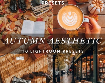 10 valeurs prédéfinies Lightroom esthétiques automnales, ambiances d'automne esthétiques, vsco chaleureux filtre Instagram, esthétique d'automne rustique, filtre citrouille épicée