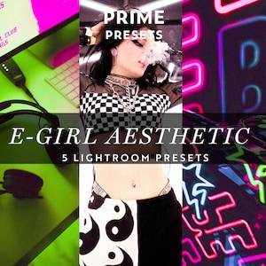 5 E-GIRL Aesthetic Lightroom Presets Mobile & Desktop Streamer Filter Blogger Preset Influencer Preset Selfie Lifestyle Aesthetic Preset