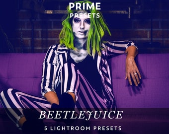 5 Beetlejuice Lightroom Presets, Dark Goth Spooky Instagram, Dark Mood Filter, Dark Aesthetic Presets, Goth Preset, Moody Aesthetic Filter