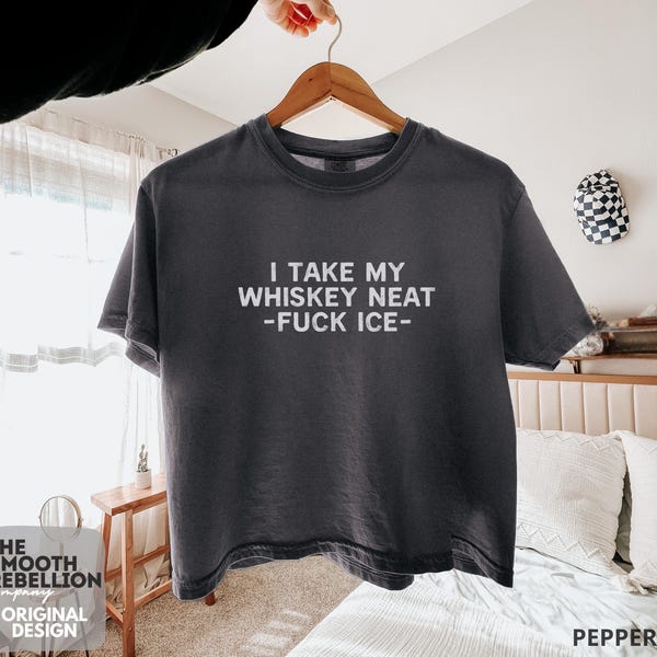 Fuck ICE Boxy Tee: Anti Fascism T-Shirt, Anti Trump Crop Top