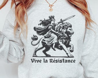 Feminist Women's Rights Sweatshirt, Vive La Resistance Jumper