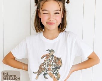 Girl Empowerment Top, Feminist Kids Shirt, Wild Child Tee