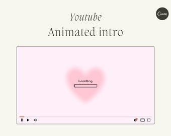 May include: A pink heart-shaped loading screen with the word "Loading" in black text. The screen is on a white background with a black YouTube player bar at the bottom.